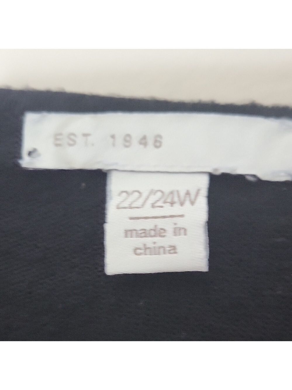 Womens Plus | Cato Black Long Sleeve Top with Pearl Details| BB215Q - Picture 4 of 8